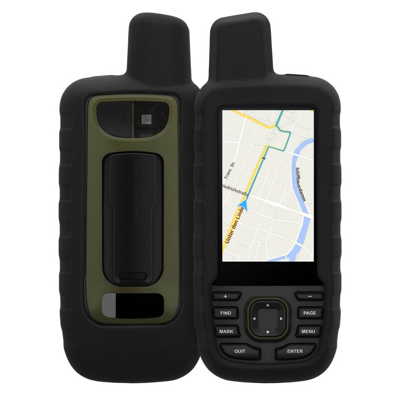 Sport si Outdoor - Ciclism - Accesorii pentru biciclete - Suporturi accesorii biciclete - Husa GPS Kwmobile pentru Garmin GPSMAP 66sr/GPSMAP 67, anti-alunecare, silicon, negru - Infinity.ro