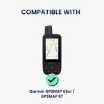 Sport si Outdoor - Ciclism - Accesorii pentru biciclete - Suporturi accesorii biciclete - Husa GPS Kwmobile pentru Garmin GPSMAP 66sr/GPSMAP 67, anti-alunecare, silicon, verde - Infinity.ro