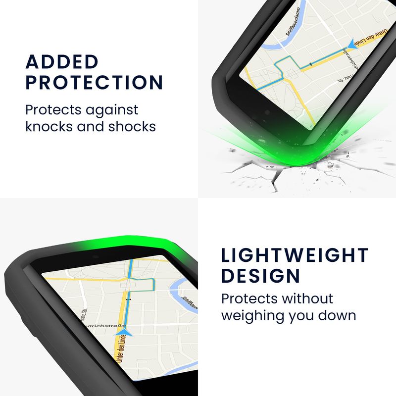 Sport si Outdoor - Ciclism - Accesorii pentru biciclete - Suporturi accesorii biciclete - Husa GPS Kwmobile pentru Garmin Edge 1050, anti-alunecare, silicon, gri - Infinity.ro