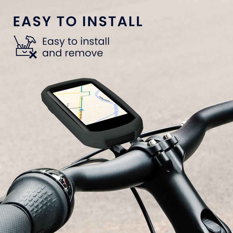 Sport si Outdoor - Ciclism - Accesorii pentru biciclete - Suporturi accesorii biciclete - Husa GPS Kwmobile pentru Garmin Edge 1050, anti-alunecare, silicon, gri - Infinity.ro