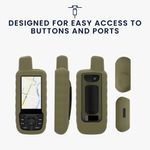 Sport si Outdoor - Ciclism - Accesorii pentru biciclete - Suporturi accesorii biciclete - Husa GPS Kwmobile pentru Garmin GPSMAP 66sr/GPSMAP 67, anti-alunecare, silicon, verde - Infinity.ro