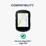 Sport si Outdoor - Ciclism - Accesorii pentru biciclete - Suporturi accesorii biciclete - Husa GPS Kwmobile pentru Garmin Edge 840/Edge 540, protectie la socuri, silicon, portocaliu - Infinity.ro