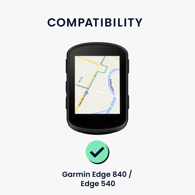 Sport si Outdoor - Ciclism - Accesorii pentru biciclete - Suporturi accesorii biciclete - Husa GPS Kwmobile pentru Garmin Edge 840/Edge 540, protectie la socuri, silicon, portocaliu - Infinity.ro