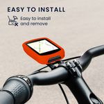 Sport si Outdoor - Ciclism - Accesorii pentru biciclete - Suporturi accesorii biciclete - Husa GPS Kwmobile pentru Garmin Edge 840/Edge 540, protectie la socuri, silicon, portocaliu - Infinity.ro