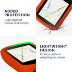 Sport si Outdoor - Ciclism - Accesorii pentru biciclete - Suporturi accesorii biciclete - Husa GPS Kwmobile pentru Garmin Edge 840/Edge 540, protectie la socuri, silicon, portocaliu - Infinity.ro