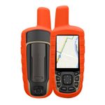 Sport si Outdoor - Ciclism - Accesorii pentru biciclete - Suporturi accesorii biciclete - Husa GPS Kwmobile pentru Garmin GPSMAP 65/62/62S/62SC, anti-alunecare, silicon, portocaliu - Infinity.ro