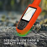 Sport si Outdoor - Ciclism - Accesorii pentru biciclete - Suporturi accesorii biciclete - Husa GPS Kwmobile pentru Garmin GPSMAP 65/62/62S/62SC, anti-alunecare, silicon, portocaliu - Infinity.ro