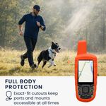 Sport si Outdoor - Ciclism - Accesorii pentru biciclete - Suporturi accesorii biciclete - Husa GPS Kwmobile pentru Garmin GPSMAP 65/62/62S/62SC, anti-alunecare, silicon, portocaliu - Infinity.ro
