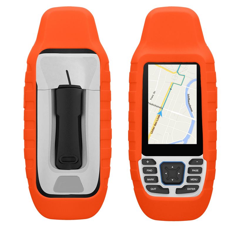 Sport si Outdoor - Ciclism - Accesorii pentru biciclete - Suporturi accesorii biciclete - Husa GPS Kwmobile pentru Garmin GPSMAP 79S/GPSMAP 79SC, anti-alunecare, silicon, portocaliu - Infinity.ro