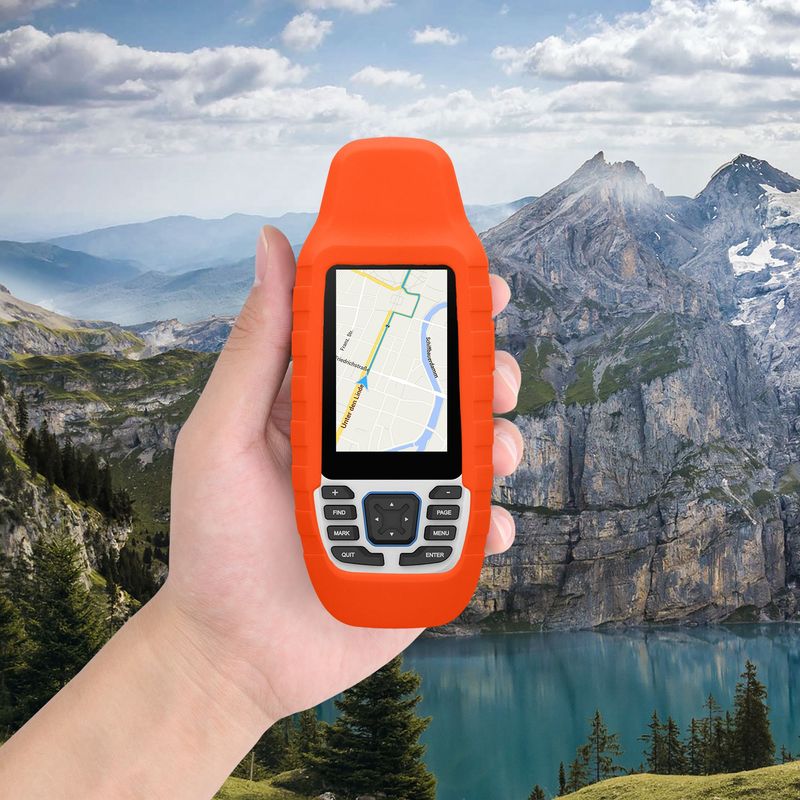 Sport si Outdoor - Ciclism - Accesorii pentru biciclete - Suporturi accesorii biciclete - Husa GPS Kwmobile pentru Garmin GPSMAP 79S/GPSMAP 79SC, anti-alunecare, silicon, portocaliu - Infinity.ro