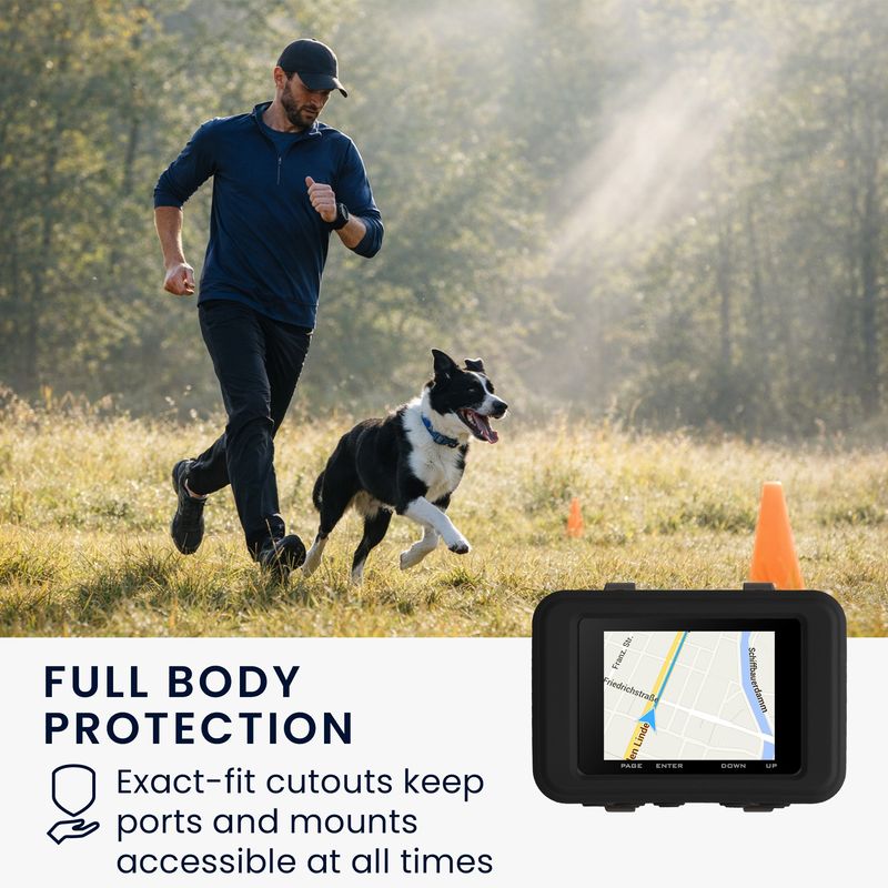 Sport si Outdoor - Ciclism - Accesorii pentru biciclete - Suporturi accesorii biciclete - Husa GPS Kwmobile pentru Garmin Foretrex 801/901, anti-alunecare, silicon, negru - Infinity.ro