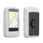 Sport si Outdoor - Ciclism - Accesorii pentru biciclete - Suporturi accesorii biciclete - Husa GPS Kwmobile pentru Wahoo ELEMNT ROAM 3, anti-alunecare, silicon, alb - Infinity.ro