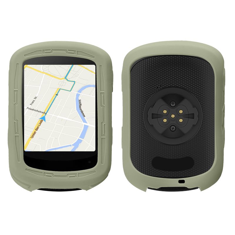 Sport si Outdoor - Ciclism - Accesorii pentru biciclete - Suporturi accesorii biciclete - Husa GPS Kwmobile pentru Garmin Edge 840/Edge 540, anti-alunecare, silicon, verde - Infinity.ro