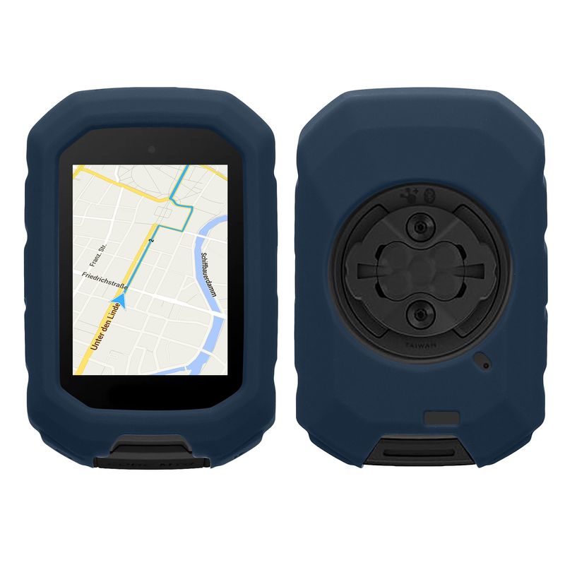 Sport si Outdoor - Ciclism - Accesorii pentru biciclete - Suporturi accesorii biciclete - Husa GPS Kwmobile pentru Garmin Edge MTB, anti-alunecare, silicon, albastru - Infinity.ro