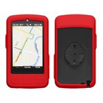 Sport si Outdoor - Ciclism - Accesorii pentru biciclete - Suporturi accesorii biciclete - Husa GPS Kwmobile pentru Wahoo ELEMNT ROAM 3, anti-alunecare, silicon, rosu - Infinity.ro