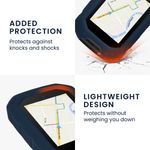 Sport si Outdoor - Ciclism - Accesorii pentru biciclete - Suporturi accesorii biciclete - Husa GPS Kwmobile pentru Garmin Edge MTB, anti-alunecare, silicon, albastru - Infinity.ro