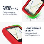 Sport si Outdoor - Ciclism - Accesorii pentru biciclete - Suporturi accesorii biciclete - Husa GPS Kwmobile pentru Wahoo ELEMNT ROAM 3, anti-alunecare, silicon, rosu - Infinity.ro