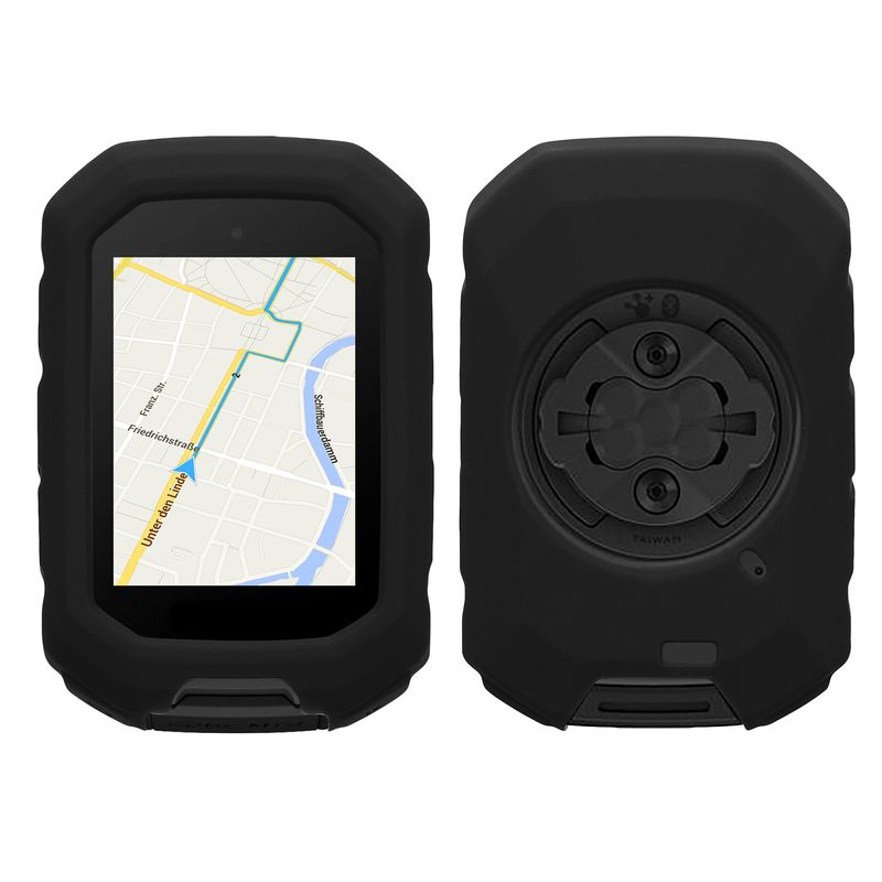 Sport si Outdoor - Ciclism - Accesorii pentru biciclete - Suporturi accesorii biciclete - Husa GPS Kwmobile pentru Garmin Edge MTB, anti-alunecare, silicon, negru - Infinity.ro