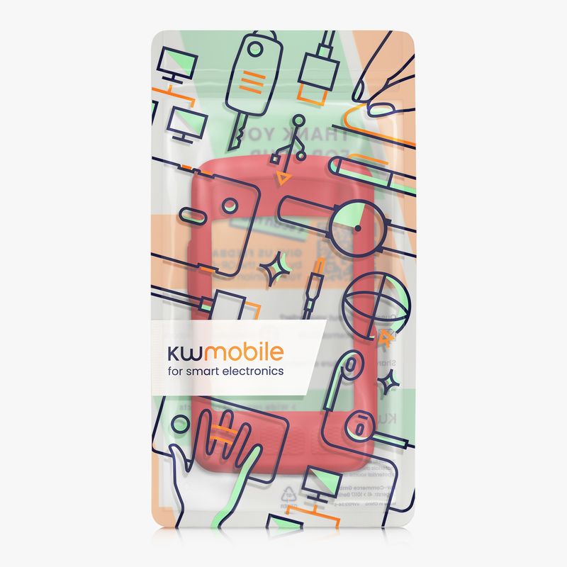 Sport si Outdoor - Ciclism - Accesorii pentru biciclete - Suporturi accesorii biciclete - Husa GPS Kwmobile pentru Wahoo ELEMNT ROAM 3, anti-alunecare, silicon, rosu - Infinity.ro
