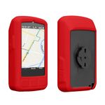 Sport si Outdoor - Ciclism - Accesorii pentru biciclete - Suporturi accesorii biciclete - Husa GPS Kwmobile pentru Wahoo ELEMNT ROAM 3, anti-alunecare, silicon, rosu - Infinity.ro