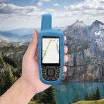 Sport si Outdoor - Ciclism - Accesorii pentru biciclete - Suporturi accesorii biciclete - Husa GPS Kwmobile pentru Garmin GPSMAP 65/62/62S/62SC, anti-alunecare, silicon, albastru - Infinity.ro