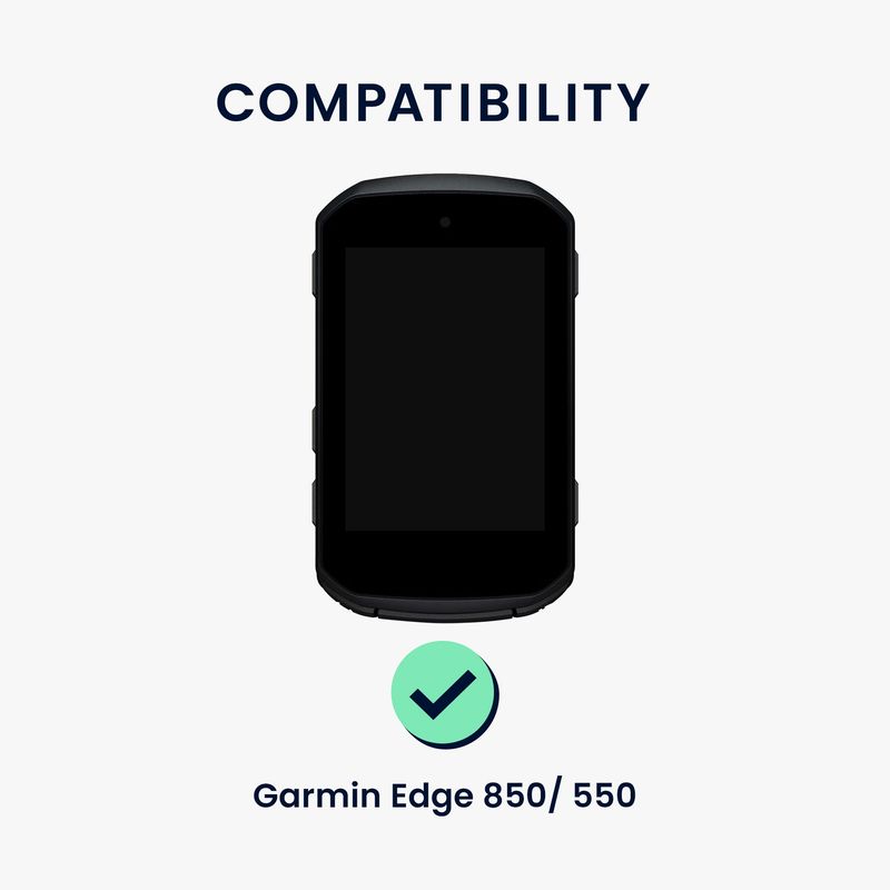 Sport si Outdoor - Ciclism - Accesorii pentru biciclete - Suporturi accesorii biciclete - Husa GPS Kwmobile pentru Garmin Edge 850/550, anti-alunecare, silicon, albastru - Infinity.ro
