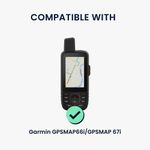 Sport si Outdoor - Ciclism - Accesorii pentru biciclete - Suporturi accesorii biciclete - Husa GPS Kwmobile pentru Garmin GPSMAP 66i/GPSMAP 67i, anti-alunecare, silicon, galben - Infinity.ro