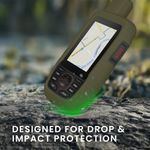 Sport si Outdoor - Ciclism - Accesorii pentru biciclete - Suporturi accesorii biciclete - Husa GPS Kwmobile pentru Garmin GPSMAP 66i/GPSMAP 67i, anti-alunecare, silicon, verde - Infinity.ro