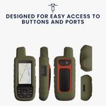 Sport si Outdoor - Ciclism - Accesorii pentru biciclete - Suporturi accesorii biciclete - Husa GPS Kwmobile pentru Garmin GPSMAP 66i/GPSMAP 67i, anti-alunecare, silicon, verde - Infinity.ro