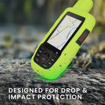 Sport si Outdoor - Ciclism - Accesorii pentru biciclete - Suporturi accesorii biciclete - Husa GPS Kwmobile pentru Garmin GPSMAP 66i/GPSMAP 67i, anti-alunecare, silicon, galben - Infinity.ro