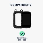 Sport si Outdoor - Ciclism - Accesorii pentru biciclete - Suporturi accesorii biciclete - Husa GPS Kwmobile pentru Garmin Edge 850/550, anti-alunecare, silicon, negru - Infinity.ro