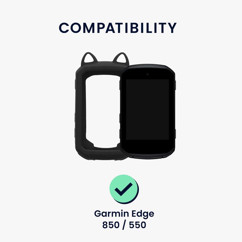 Sport si Outdoor - Ciclism - Accesorii pentru biciclete - Suporturi accesorii biciclete - Husa GPS Kwmobile pentru Garmin Edge 850/550, anti-alunecare, silicon, negru - Infinity.ro