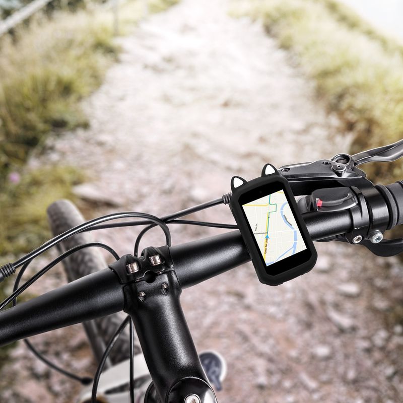 Sport si Outdoor - Ciclism - Accesorii pentru biciclete - Suporturi accesorii biciclete - Husa GPS Kwmobile pentru Garmin Edge 850/550, anti-alunecare, silicon, negru - Infinity.ro