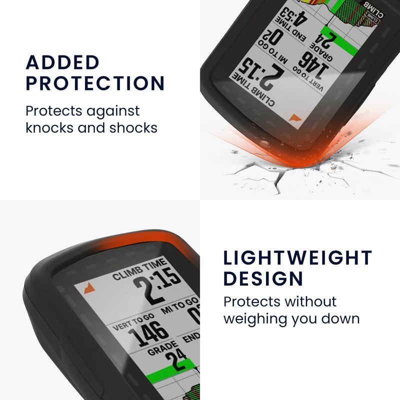 Sport si Outdoor - Ciclism - Accesorii pentru biciclete - Suporturi accesorii biciclete - Husa GPS Kwmobile pentru Wahoo ELEMNT ROAM V2, anti-alunecare, silicon, negru - Infinity.ro