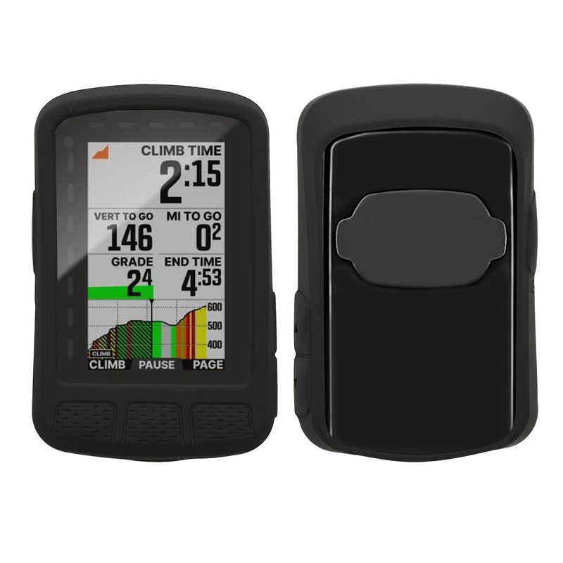 Sport si Outdoor - Ciclism - Accesorii pentru biciclete - Suporturi accesorii biciclete - Husa GPS Kwmobile pentru Wahoo ELEMNT ROAM V2, anti-alunecare, silicon, negru - Infinity.ro