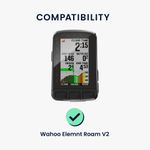 Sport si Outdoor - Ciclism - Accesorii pentru biciclete - Suporturi accesorii biciclete - Husa GPS Kwmobile pentru Wahoo ELEMNT ROAM V2, anti-alunecare, silicon, negru - Infinity.ro