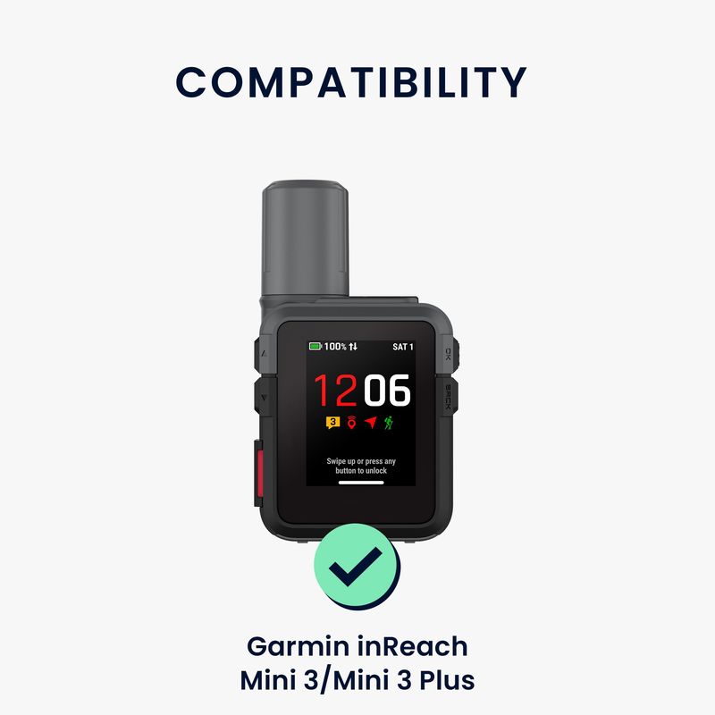 Sport si Outdoor - Ciclism - Accesorii pentru biciclete - Suporturi accesorii biciclete - Husa GPS Kwmobile pentru Garmin inReach Mini 3/Mini 3 Plus, anti-alunecare, silicon, negru - Infinity.ro