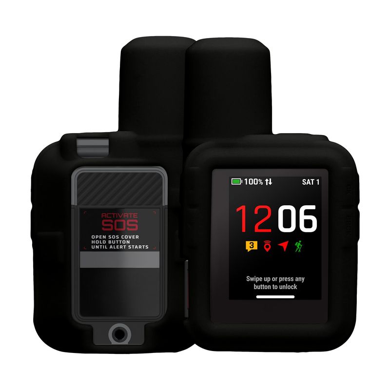 Sport si Outdoor - Ciclism - Accesorii pentru biciclete - Suporturi accesorii biciclete - Husa GPS Kwmobile pentru Garmin inReach Mini 3/Mini 3 Plus, anti-alunecare, silicon, negru - Infinity.ro