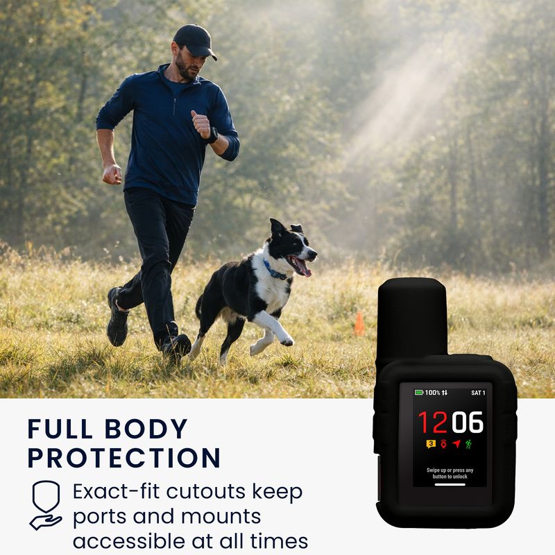 Sport si Outdoor - Ciclism - Accesorii pentru biciclete - Suporturi accesorii biciclete - Husa GPS Kwmobile pentru Garmin inReach Mini 3/Mini 3 Plus, anti-alunecare, silicon, negru - Infinity.ro