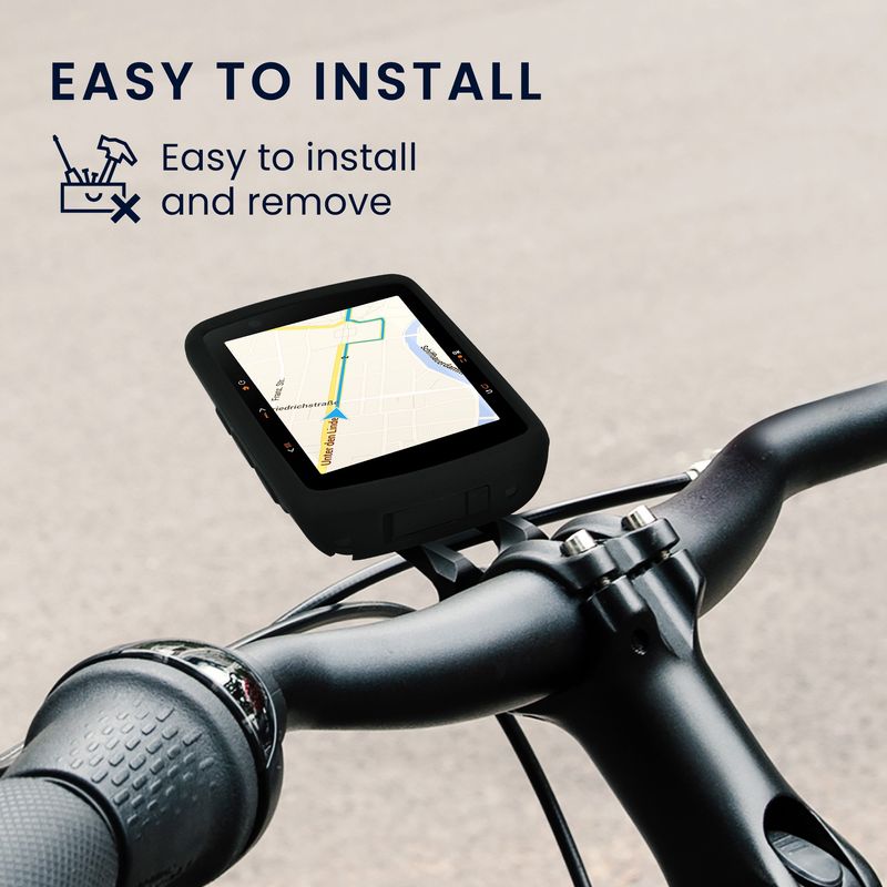 Sport si Outdoor - Ciclism - Accesorii pentru biciclete - Suporturi accesorii biciclete - Husa GPS Kwmobile pentru Bryton Rider 650/Rider 550, anti-alunecare, silicon, negru - Infinity.ro