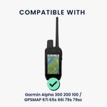 Sport si Outdoor - Ciclism - Accesorii pentru biciclete - Suporturi accesorii biciclete - Husa GPS Kwmobile pentru Garmin Alpha 300 200 100/GPSMAP 67i 65s 66i 79s 79sc, curea reglabila, EVA, negru - Infinity.ro