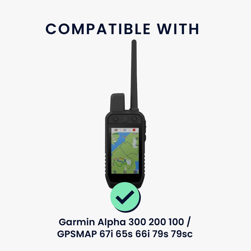 Sport si Outdoor - Ciclism - Accesorii pentru biciclete - Suporturi accesorii biciclete - Husa GPS Kwmobile pentru Garmin Alpha 300 200 100/GPSMAP 67i 65s 66i 79s 79sc, curea reglabila, EVA, negru - Infinity.ro