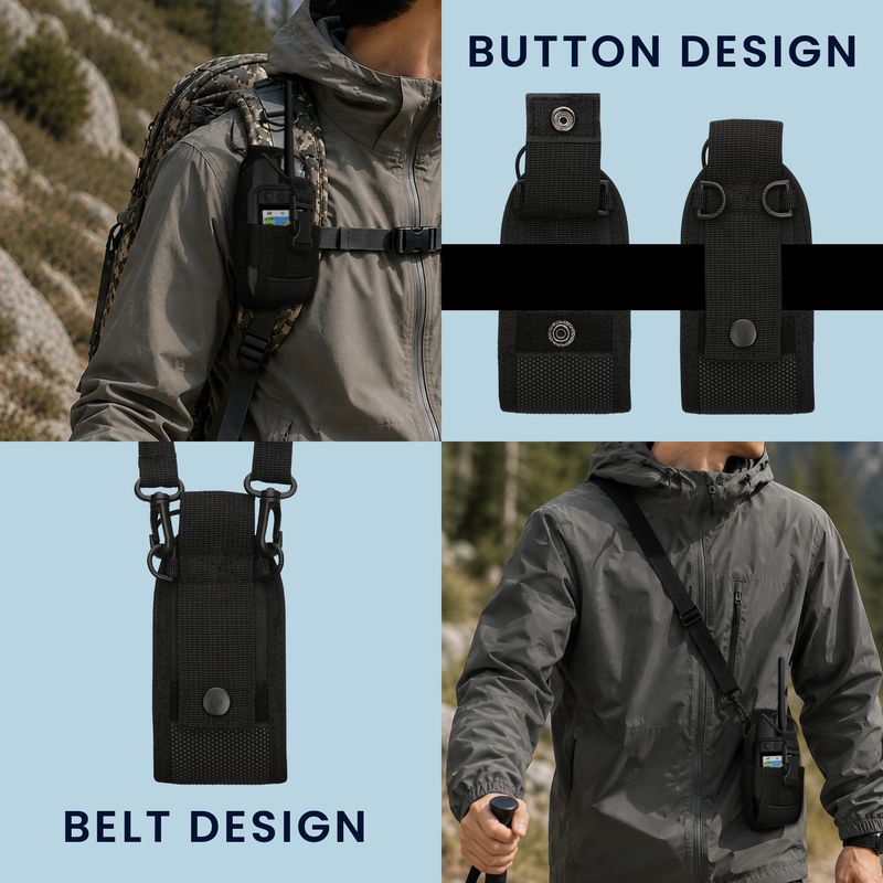 Sport si Outdoor - Ciclism - Accesorii pentru biciclete - Suporturi accesorii biciclete - Husa GPS Kwmobile pentru Garmin Alpha 300 200 100/GPSMAP 67i 65s 66i 79s 79sc, curea reglabila, EVA, negru - Infinity.ro