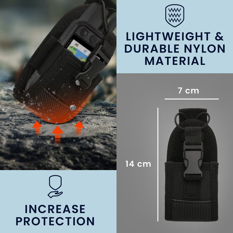 Sport si Outdoor - Ciclism - Accesorii pentru biciclete - Suporturi accesorii biciclete - Husa GPS Kwmobile pentru Garmin Alpha 300 200 100/GPSMAP 67i 65s 66i 79s 79sc, curea reglabila, EVA, negru - Infinity.ro