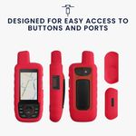 Sport si Outdoor - Ciclism - Accesorii pentru biciclete - Suporturi accesorii biciclete - Husa GPS Kwmobile pentru Garmin GPSMAP 66i/GPSMAP 67i, anti-alunecare, silicon, rosu - Infinity.ro