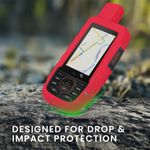 Sport si Outdoor - Ciclism - Accesorii pentru biciclete - Suporturi accesorii biciclete - Husa GPS Kwmobile pentru Garmin GPSMAP 66i/GPSMAP 67i, anti-alunecare, silicon, rosu - Infinity.ro