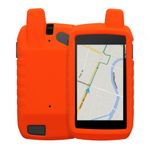 Sport si Outdoor - Ciclism - Accesorii pentru biciclete - Suporturi accesorii biciclete - Husa GPS Kwmobile pentru Garmin Montana 700i/750i, anti-alunecare, silicon, portocaliu - Infinity.ro