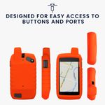 Sport si Outdoor - Ciclism - Accesorii pentru biciclete - Suporturi accesorii biciclete - Husa GPS Kwmobile pentru Garmin Montana 700i/750i, anti-alunecare, silicon, portocaliu - Infinity.ro
