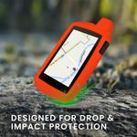 Sport si Outdoor - Ciclism - Accesorii pentru biciclete - Suporturi accesorii biciclete - Husa GPS Kwmobile pentru Garmin Montana 700i/750i, anti-alunecare, silicon, portocaliu - Infinity.ro