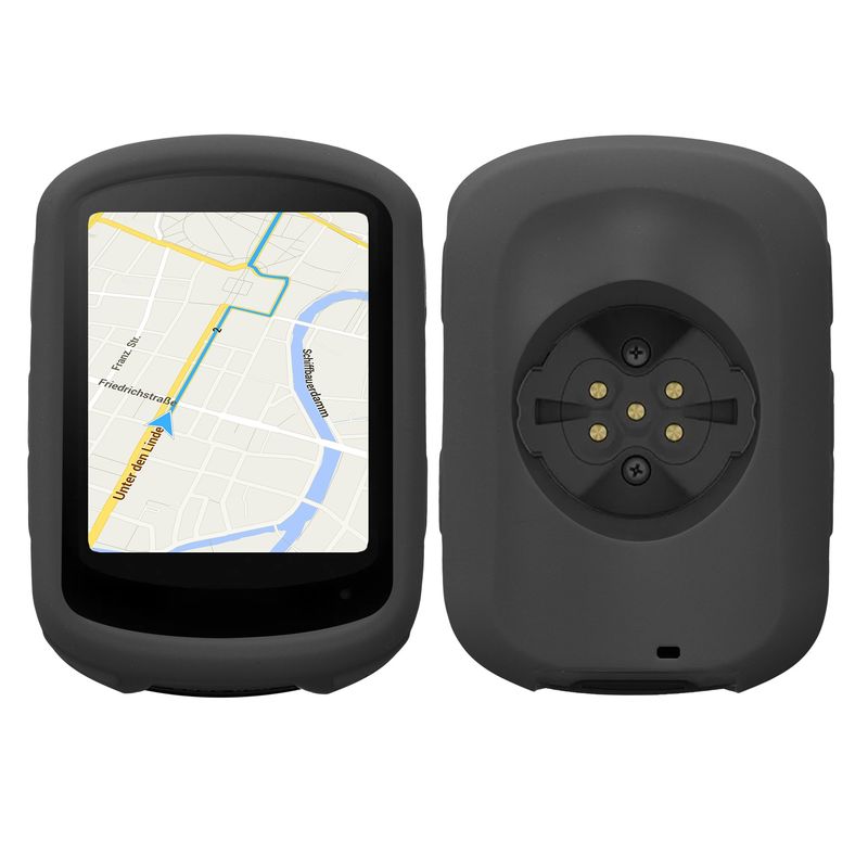 Sport si Outdoor - Ciclism - Accesorii pentru biciclete - Suporturi accesorii biciclete - Husa GPS Kwmobile pentru Garmin Edge 840/Edge 540, anti-alunecare, silicon, gri - Infinity.ro